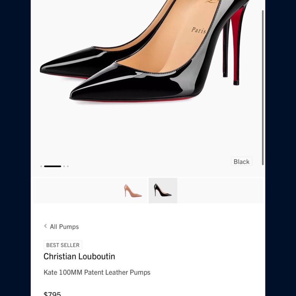 Christian Louboutin Black Patent Heels with Red Soles